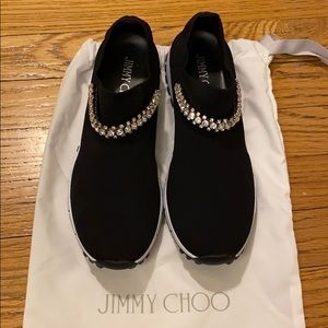 Jimmy Choo Verona Black Sneakers with Crystals